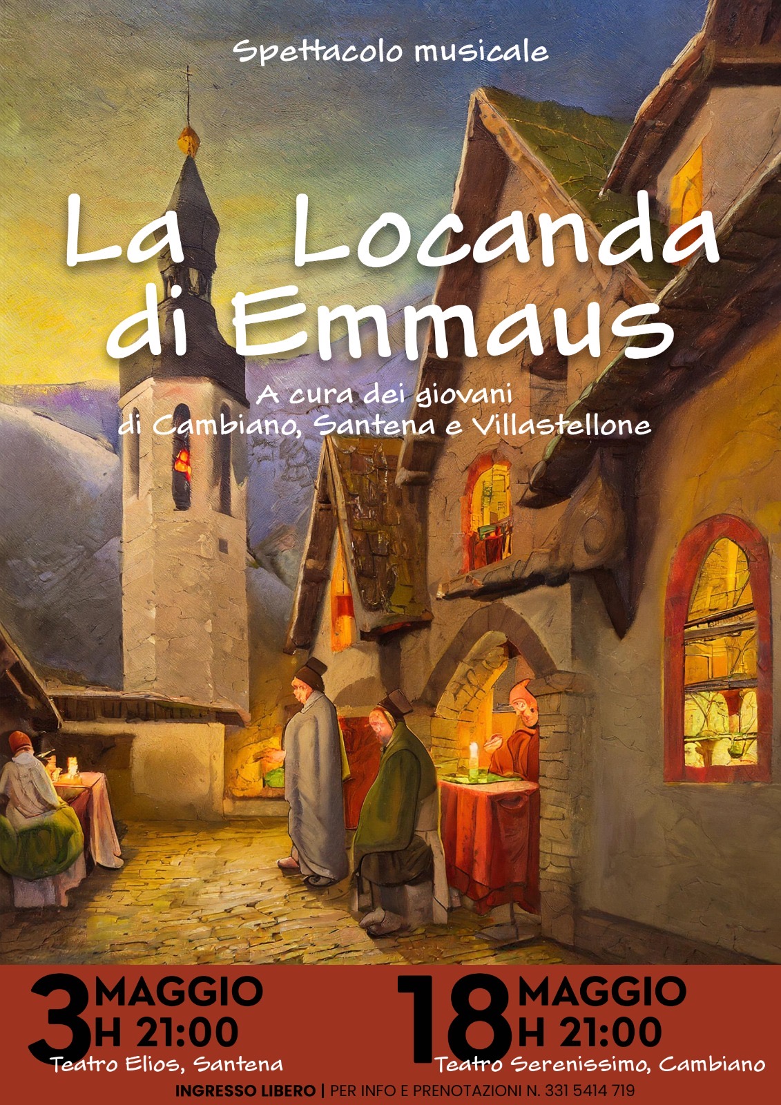 Locandina spettacolo La locanda di Emmaus - gruppo giovani 2024