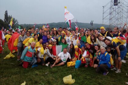 Il gruppo dell'Unità pastorale 57 a Cracovia, fra i giovani di Santena e di Cambiano
